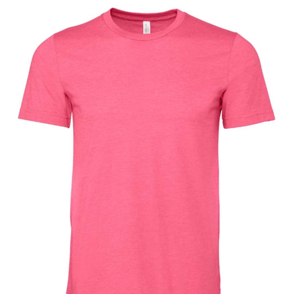 Bella + Canvas Pink T-shirt unisex sizing